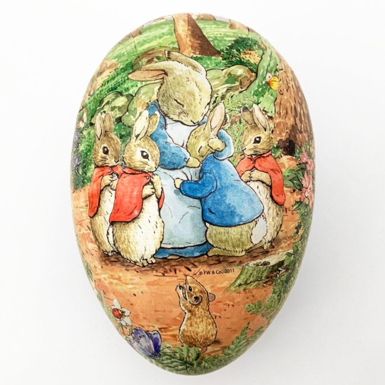 7" Peter Rabbit Papier Mache Easter Egg Container ~ Germany
